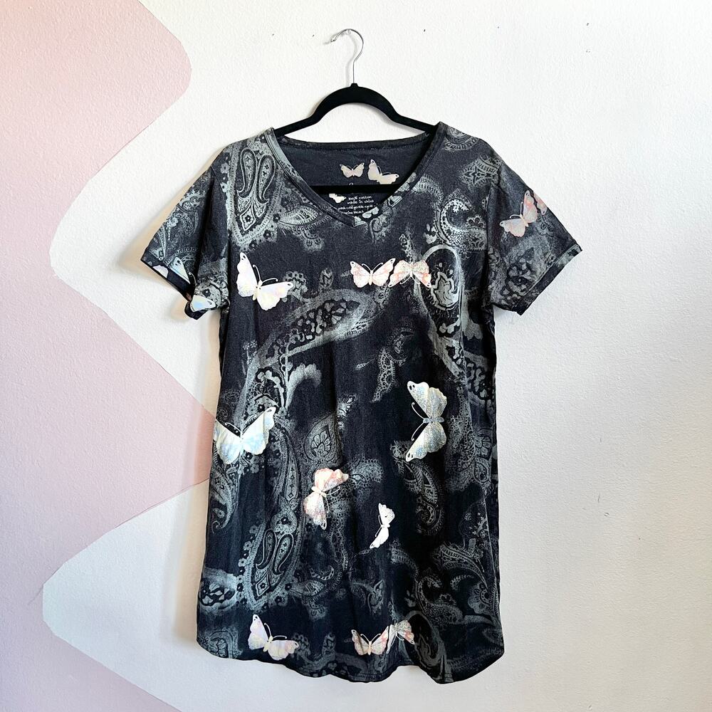 Soma Intimates Butterfly Night Shirt Nightgown Sleepwear Y2K Fairycore Large